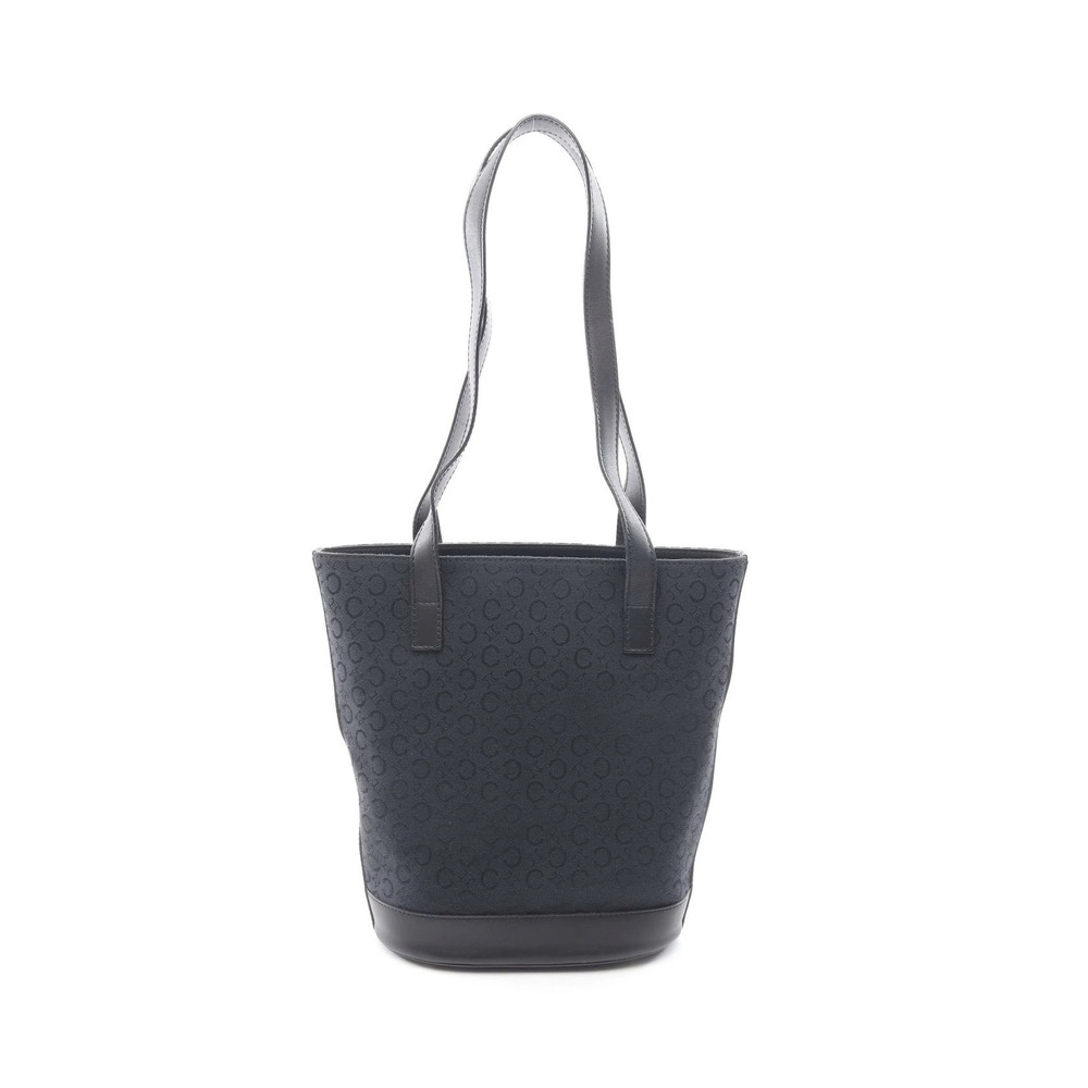 Celine C Macadam Shoulder Bag Canvas Leather Black